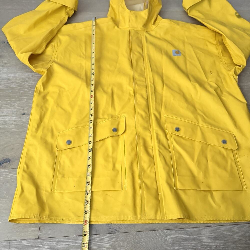 Carhartt Yellow Rain Jacket - New Old Stock, Vintage, Men Size Large Tall - Picture 5 of 11